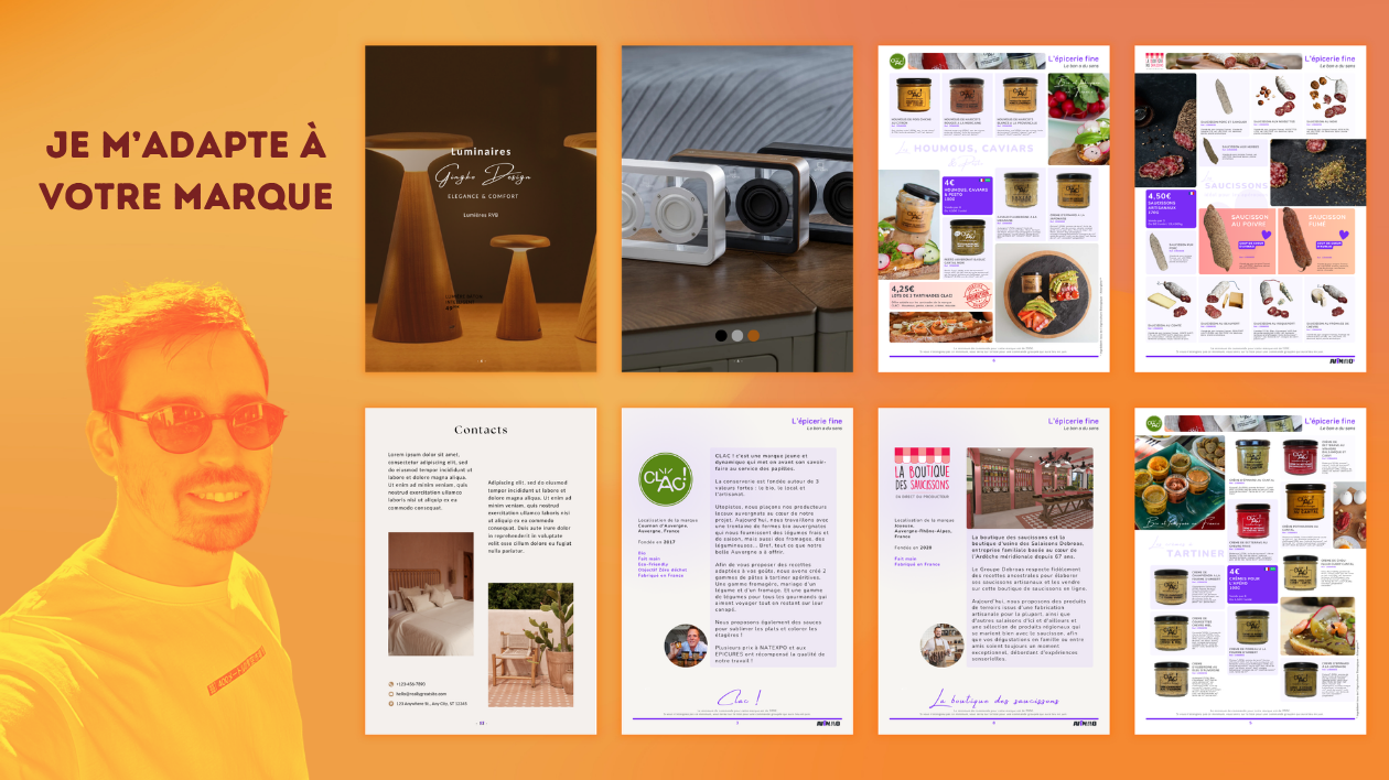 Catalogue numérique interactif avec effet feuilletage – Formats flipbook, PDF et options impression papier